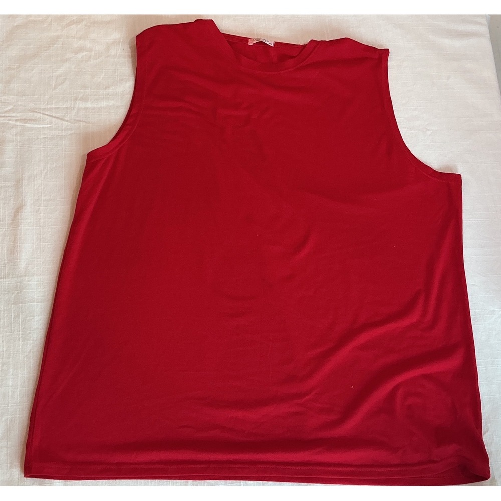 Coofandy Mens Red Sleeveless Muscle Tee Gym Workout Tank Top Size XXL